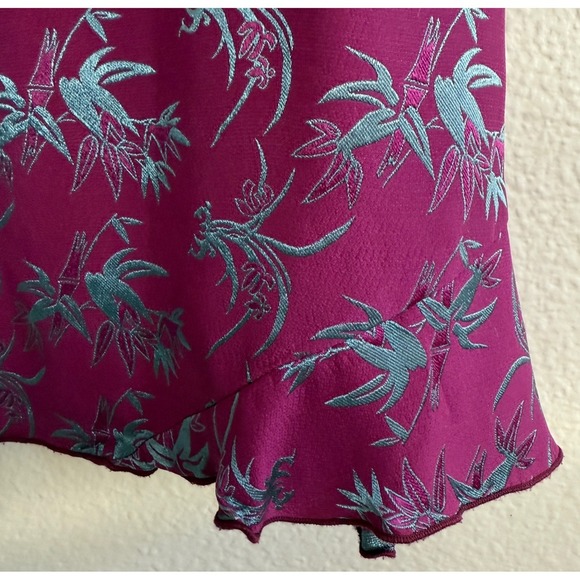 Nanette Lepore VINTAGE Y2K Silk Dress Sz 12P Rhinestone Straps - Picture 12 of 15